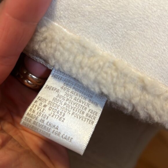 NEW Jones New York Suede Fleece Lined Jacket - Medium - Picture 6 of 7